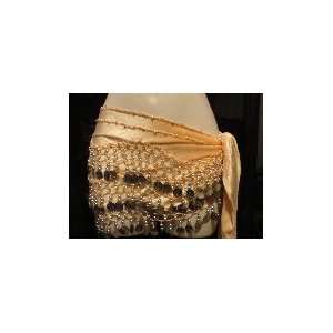  Peach Velvet belly dance skirt 