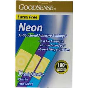  Good Sense Neon Colored Antibacterial Adhesive Bandages 