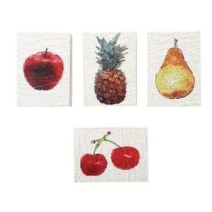  16 Gestural Apple, Pineapple, Pear and Cherry Images on 