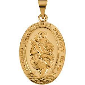   . Christopher Medal in 14K Yellow Gold, 