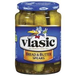Vlasic Bread & Butter Spears 24 oz (Pack of 12)  Grocery 