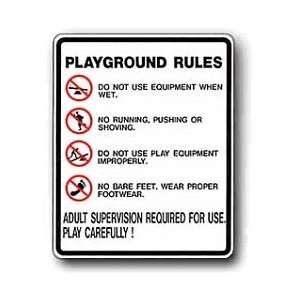  Metal Sign Playground Rules