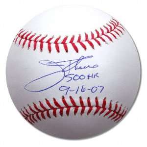  Jim Thome Autographed Baseball  Details 500 Home Run 