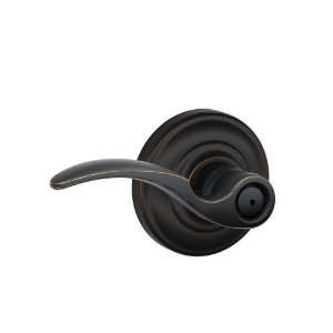  Schlage St.Annes Privacy Lever, Andover Rose, Aged Bronze 