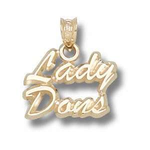  San Francisco Dons Solid 14K Gold LADY DONS Pendant 
