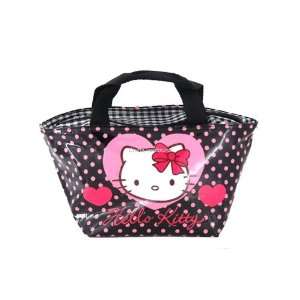  Heart Shaped Hello Kitty Lunch Box Case Bag Black 
