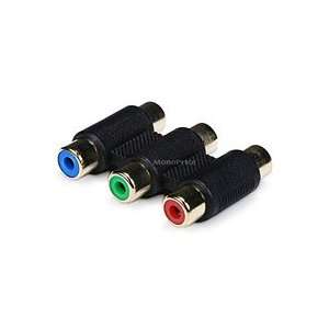   New 3 RCA RGB Coupler for Component Video Cable Extension Electronics