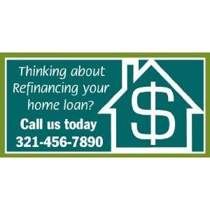    3x6 Vinyl Banner   Refinancing Your Home Loan 