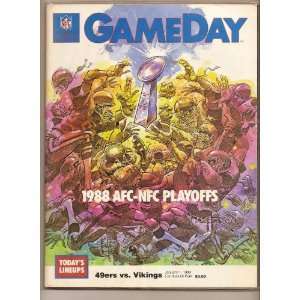  1988 NFL Divisional Playoff Program 49ers Vikings 