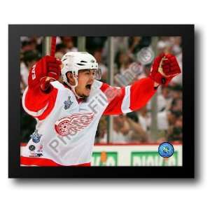 Jiri Hudler Celebrates his Game Winning Goal in Game 4 of the 2008 NHL 