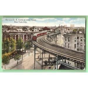   Antique Postcard Elevated Curve 110th New York City 
