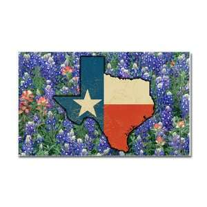 Car Magnet 20 x 12 Texas Flag Bluebonnets 