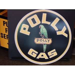  Polly gas old style large gas and oil sign 24 inch 