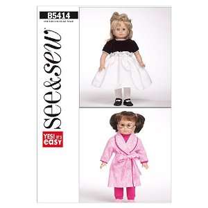  Butterick Patterns B5414 Doll Clothes For 18 Dolls, Size 