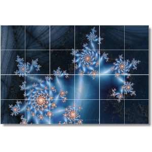 Fractal Picture Ceramic Tile Mural F178  17x25.5 using (24) 4.25x4.25 