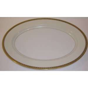  Noritake Japan Goldnoir Large Oval China Platter 