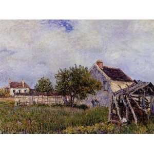  Oil Painting An Old Cottage at Sablons Alfred Sisley 
