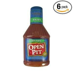 Open Pit Onion BBQ Sauce, 18 Ounce (Pack of 6)  Grocery 