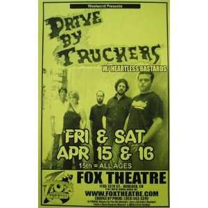  Drive By Truckers Fox Boulder Original Concert Poster 
