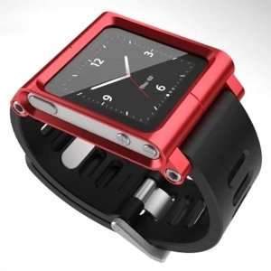  NEW Multi touch watch band for iPod Nano 6th Gen (RED 