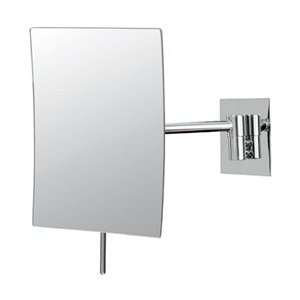 Minimalist Rectangular Wall Mirror with 3X Mag (Brushed 
