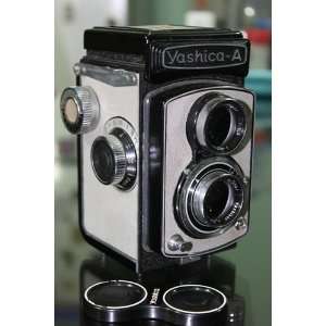  Yashica A Model A TLR Twin Lens Camera  Grey Gray 