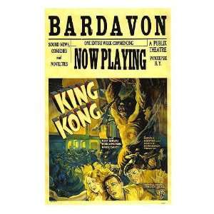  King Kong Movie Poster, 11 x 17 (1933)