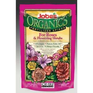  Jobes 10 Pack Organics Rose Fertilizer Spikes   4128 