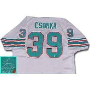  Larry Csonka Miami Dolphins Autographed Throwback White 