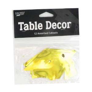  12 Packs of 12 Gold Graduation Table Decorations