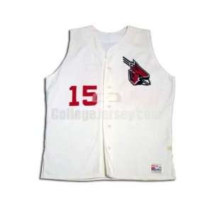 White No. 13 Game Used Ball State Speedline Baseball Jersey (SIZE 42)