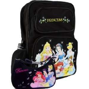  Princess Black Backpack and Handbag Set 