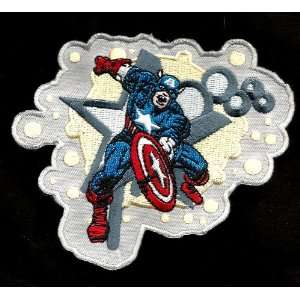 Captain America Retro Patch Running with Shield Licensed New 4 x 4.25 