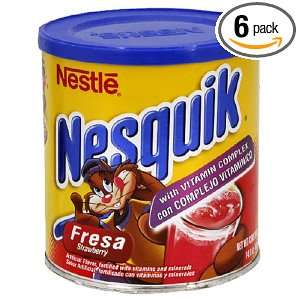 Nesquik Powdered Strawberry Drink, 14.1 Ounce Container (Pack of 6 