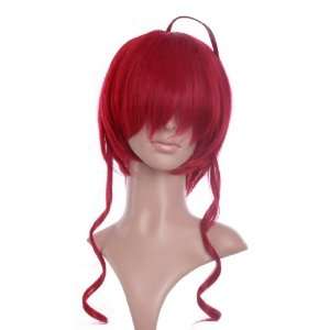  Red Short Length Anime Costume Cosplay Wig w/ Long 