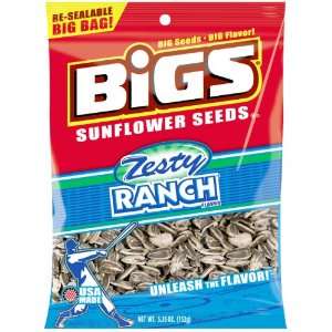 Bigs Seed Snflwr Zesty Ranch 5.35 oz (Pack Of 12)  Grocery 
