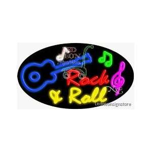   Rock and Roll Neon Sign 17 Tall x 30 Wide x 3 Deep 