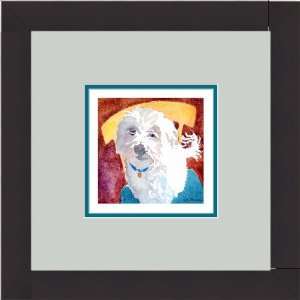  Pooch, framed giclee print of dog watercolor by Susan Avis 