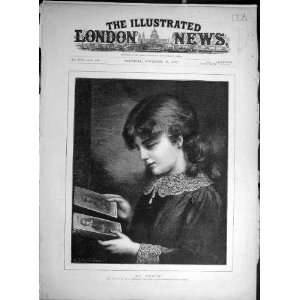  1887 My Photo Schmiechen Girl Portrait Old Print