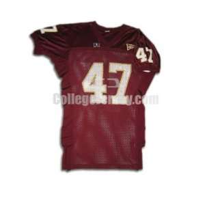  Maroon No. 47 Game Used Central Michigan Russell Football 