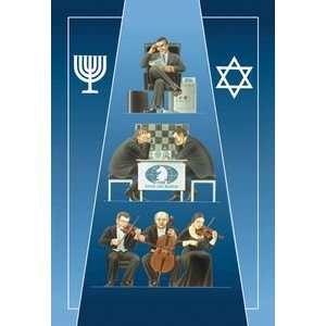  1 Jew (Banker) 2 Jews (Chess) 3 Jews (Orchestra)   12x18 