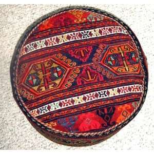    Persian Carpet Ottoman Footstool with Unique Design