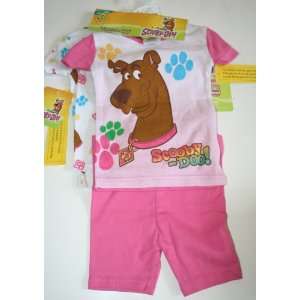  Scooby Doo Girls 4 Piece Pajama Set Size 2T Baby