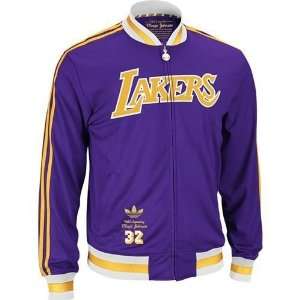  Los Angeles Lakers Magic Johnson Legend Jacket (Purple 