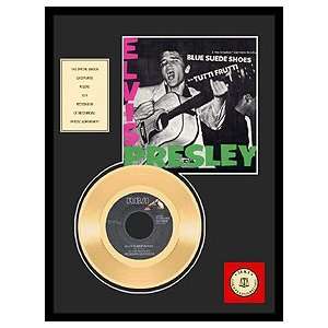  Elvis Presley Blue Suede Shoes framed gold record 