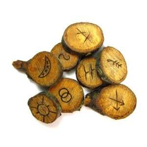   Wood Runes Made from Solid Natural Oak, 8 Runes 
