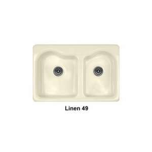   Advantage 3.2 Double Bowl Kitchen Sink with Three Faucet Holes 51 3 49