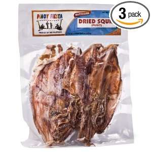 Pinoy Fiesta Dried Squid Pusit 113g (Pack of 3)  Grocery 