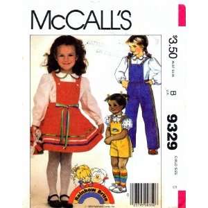  McCalls 9329 Sewing Pattern Girls Rainbow Brite Jumper 