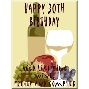30th Birthday Gift Wine Label   Aged Like Fine Wine